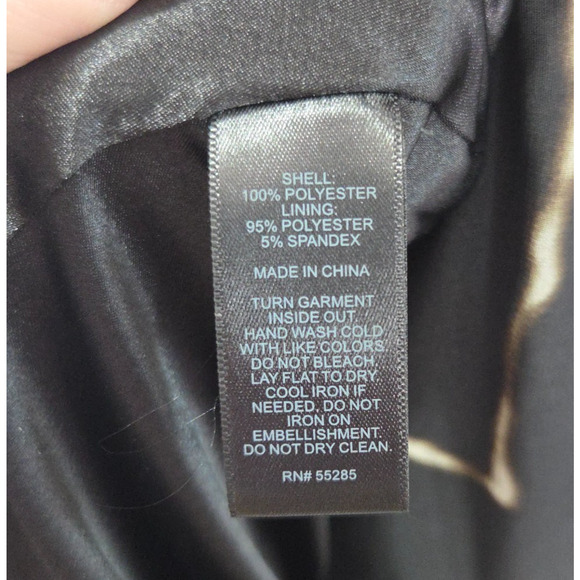 Vintage Y2K Express Black Halter Maxi Dress Size S Ikat Sequins Formal Party - Picture 10 of 11